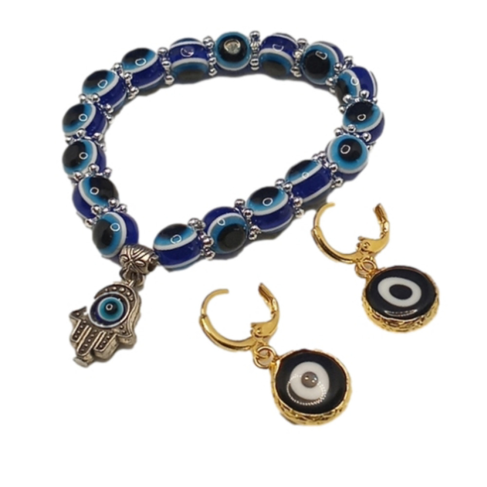 𝅺EVIL Eyes Bracelet  and Earrings Set